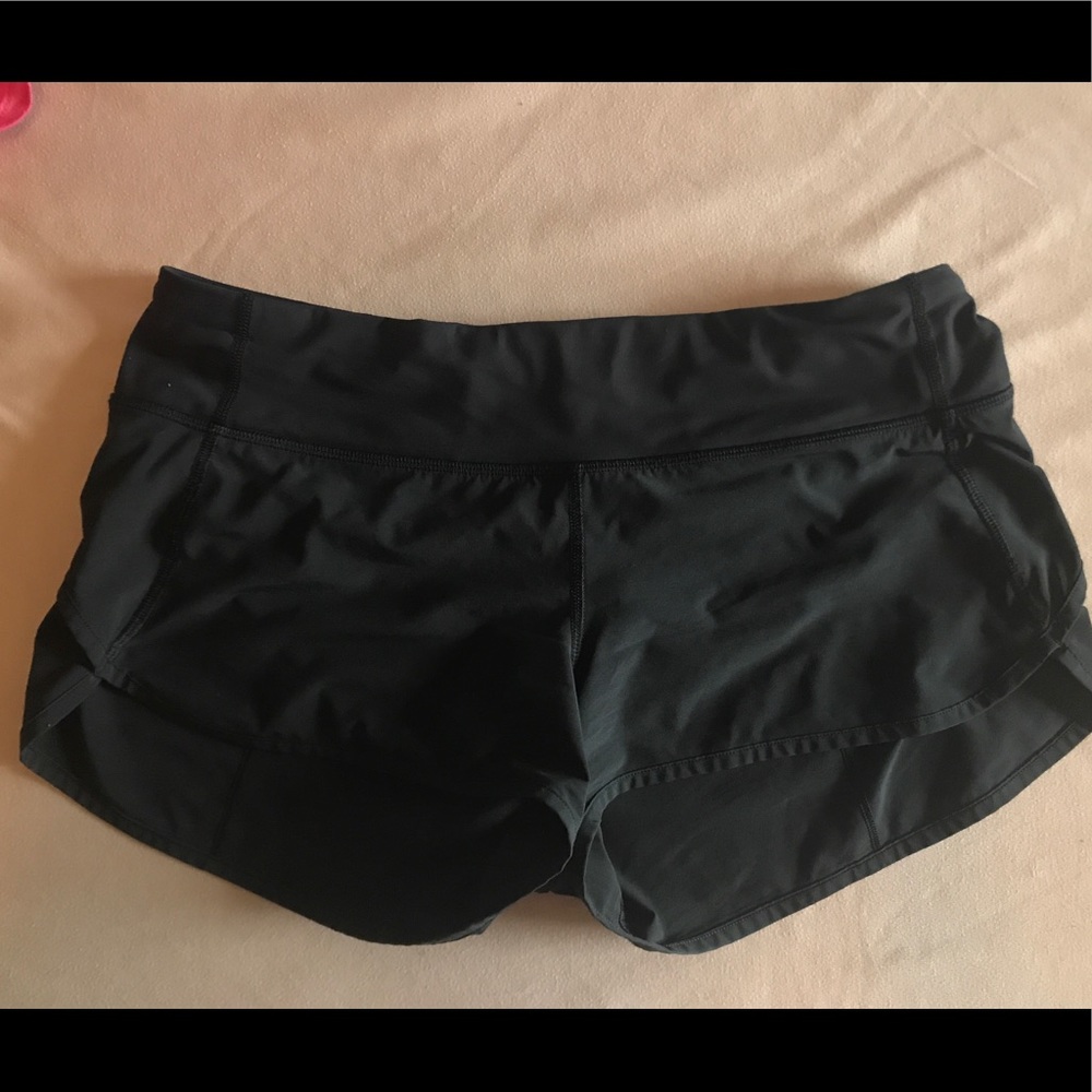 Black Lululemon Speed Shorts 6